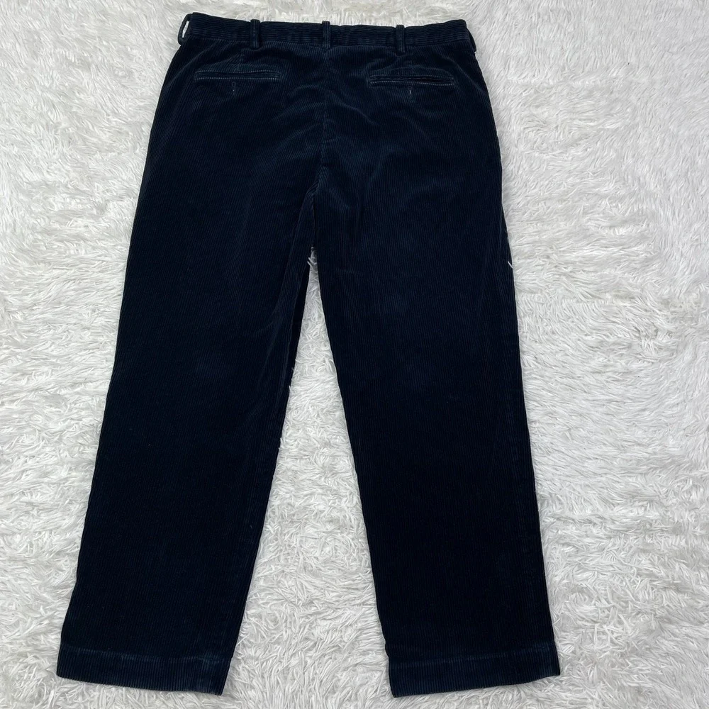 VTG Polo Ralph Lauren Pants Mens 38x30 Blue Corduroy Preston Pant Cotton Casual - Picture 7 of 15